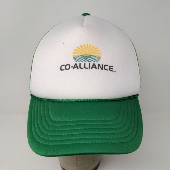CountryMark Co-Alliance Mesh Snap Back Hat Baseball Cap Green White - Picture 3 of 11
